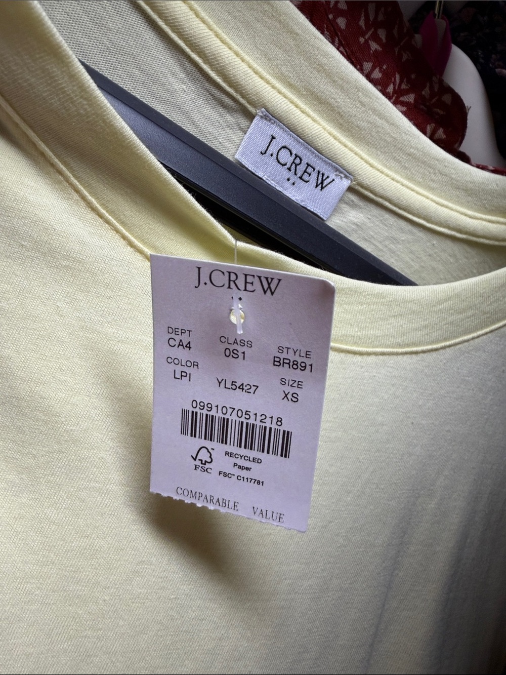 J. Crew Soft Pale Yellow Short Sleeve Crewneck dress